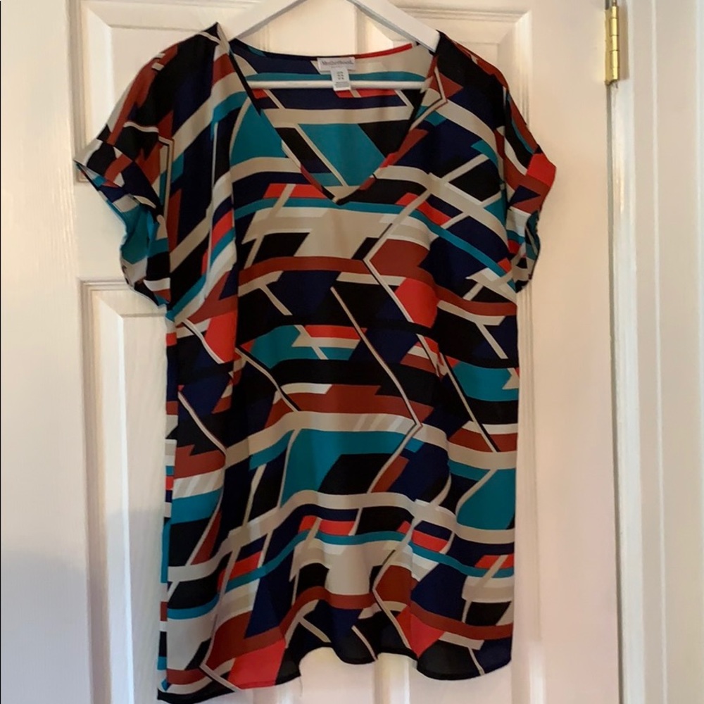 Motherhood Maternity Geometric Print Top